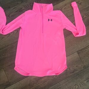 Under Armour Neon Pink Quarter-Zip Top